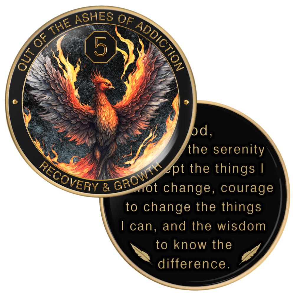 Phoenix Sobriety Affirmation Coin Gift Set