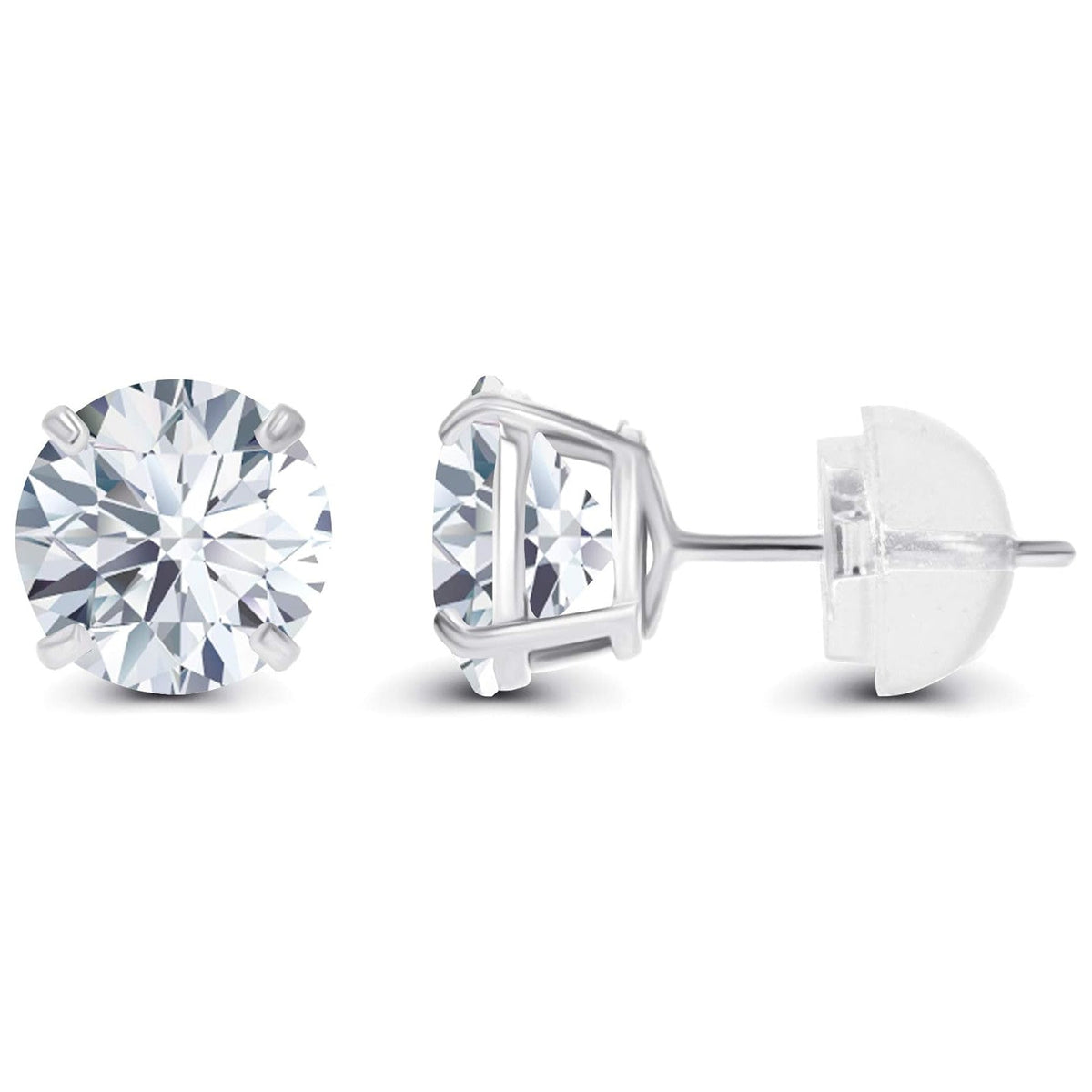 1.50 CTW Lab-Grown Diamond Stud Earrings in 14K White or Yellow Gold – F Color, VS Clarity | AGI Certified