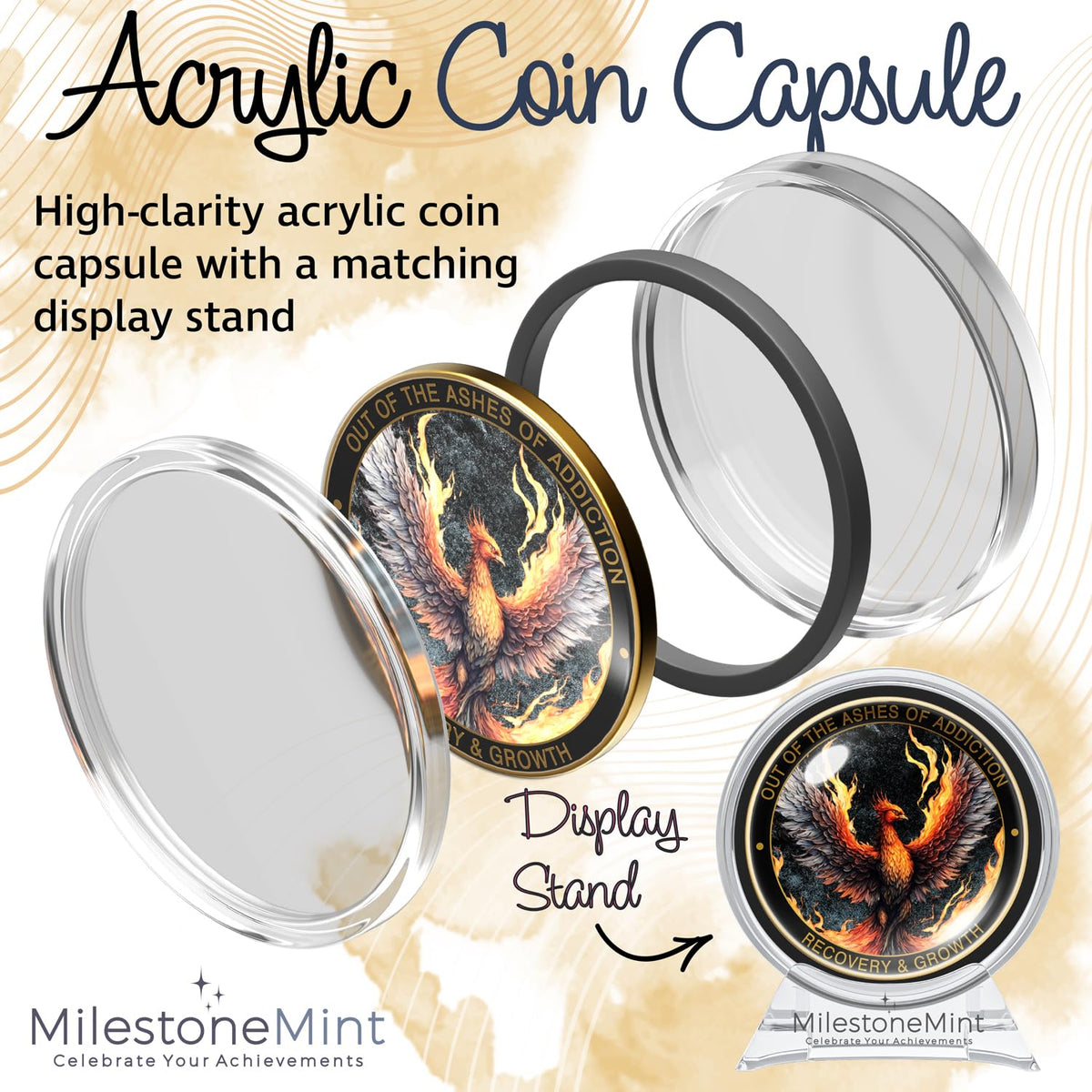 Phoenix Sobriety Affirmation Coin Gift Set