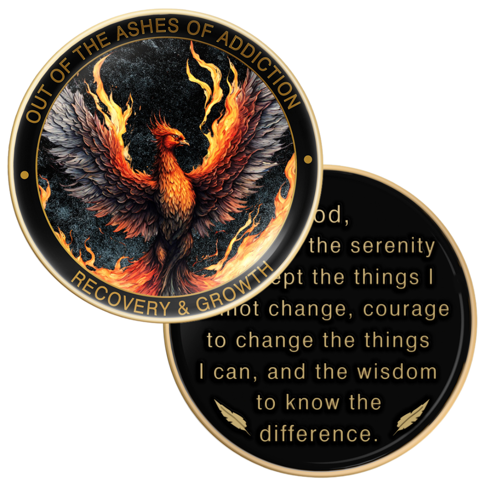 Phoenix Sobriety Affirmation Coin Gift Set