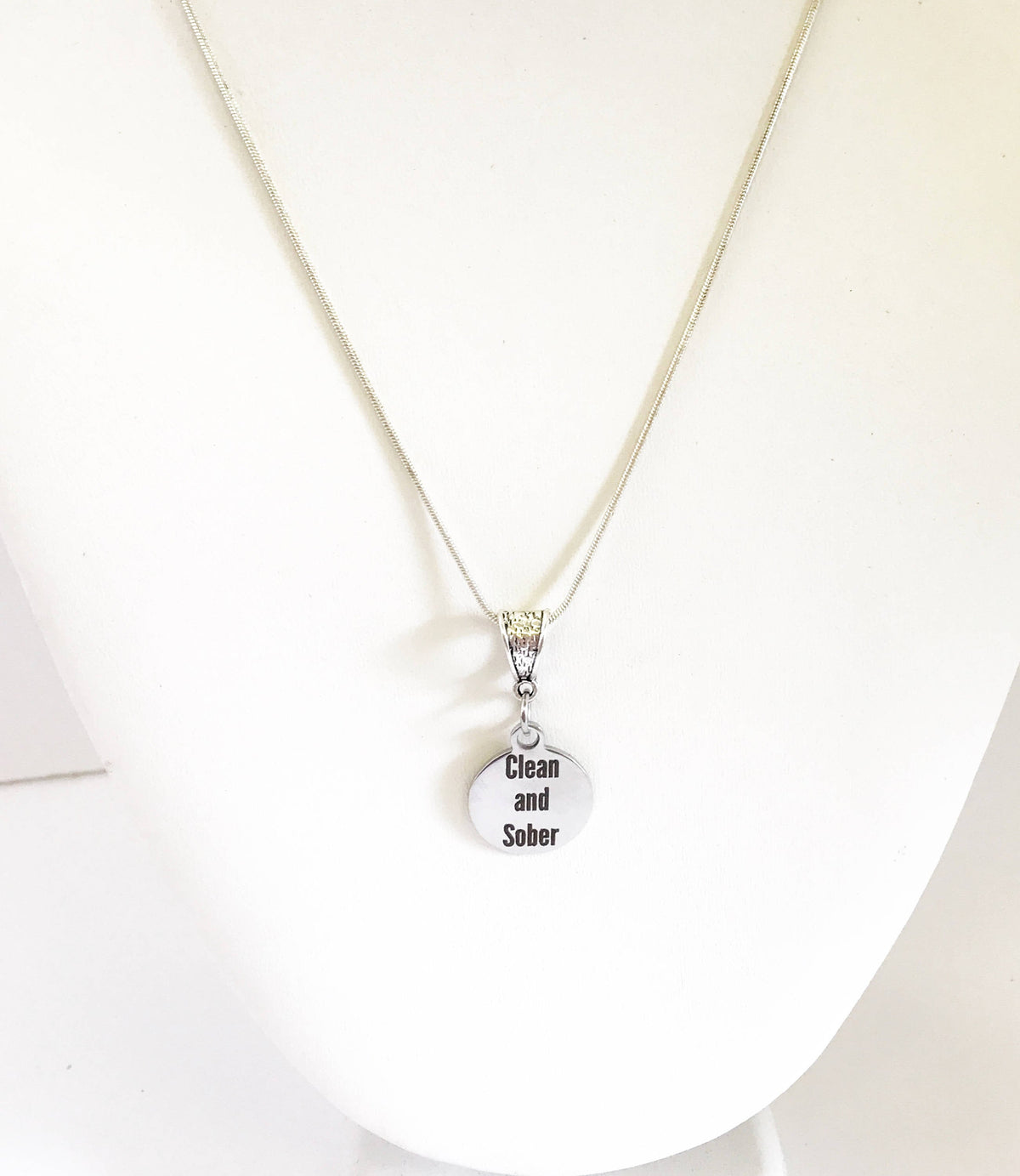 Clean And Sober Necklace, Addiction Recovery Necklace, Recovery Jewelry, Recovery Support, Overcoming Addictions Gift For Her, Jewelry Gift